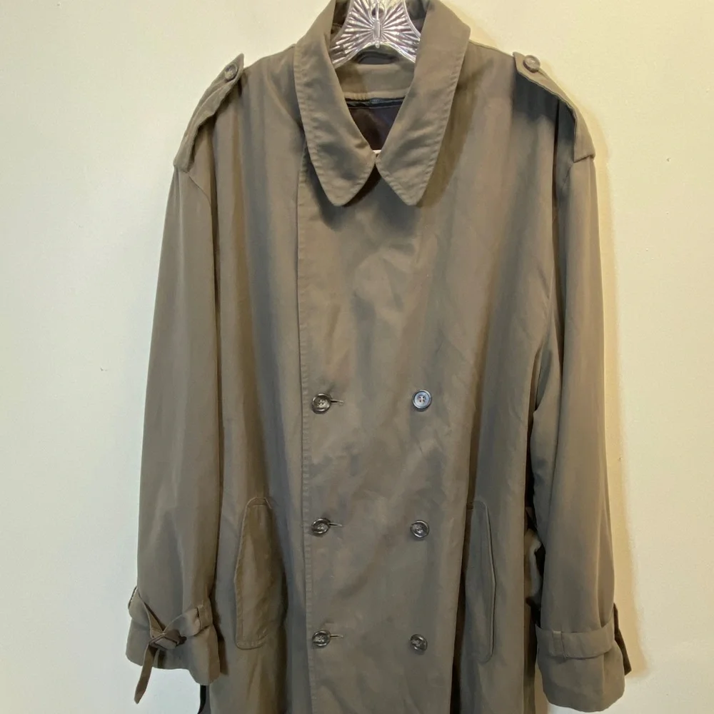Vintage BILL BLASS Men’s Trench Coat With Hood Size XXL - Picture 4 of 16